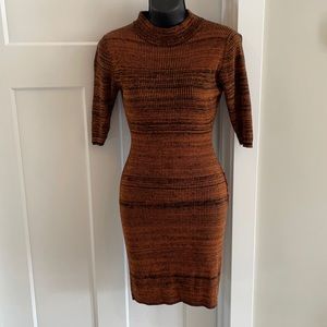 Black and orange dress
